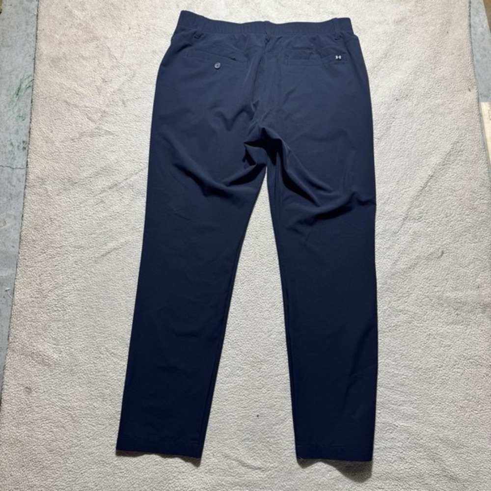 Under Armour Pants Mens 38 Black Slacks Chino Mid Rise Stretch Waist Straight - Picture 9 of 14